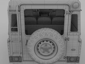 full land rover defender 110 utility station wagon 3D Model