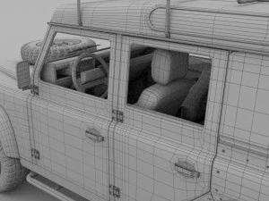 full land rover defender 110 utility station wagon 3D Model