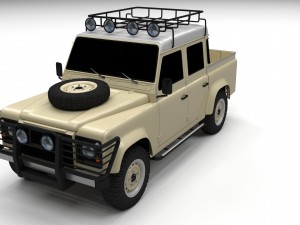land rover defender 110 double cab pick up 3D Model