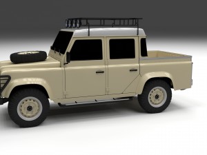 land rover defender 110 double cab pick up 3Dモデル