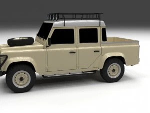 land rover defender 110 double cab pick up 3D Model