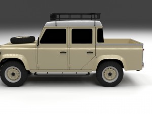 land rover defender 110 double cab pick up 3Dモデル