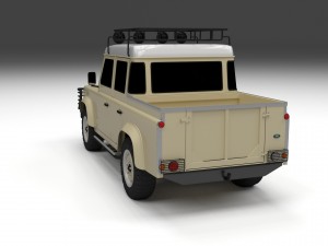 land rover defender 110 double cab pick up 3Dモデル