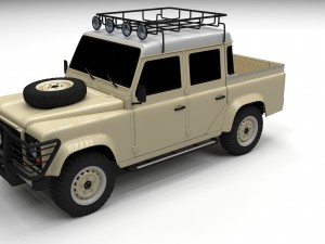 land rover defender 110 double cab pick up 3Dモデル