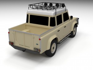 land rover defender 110 double cab pick up 3Dモデル