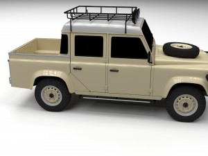 land rover defender 110 double cab pick up 3Dモデル