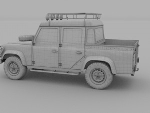 land rover defender 110 double cab pick up 3Dモデル