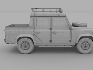 land rover defender 110 double cab pick up 3Dモデル