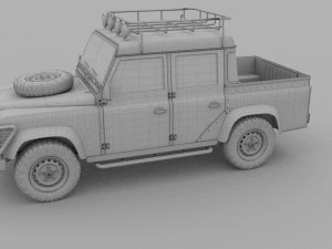 land rover defender 110 double cab pick up 3D Model