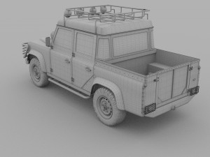 land rover defender 110 double cab pick up 3Dモデル
