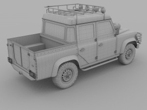 land rover defender 110 double cab pick up 3Dモデル