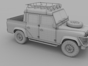 land rover defender 110 double cab pick up 3Dモデル