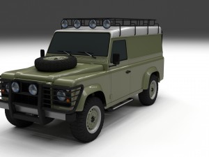 land rover defender 110 hard top 3D-Modell
