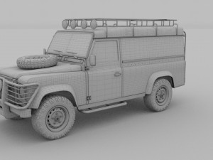 land rover defender 110 hard top 3D Модель
