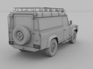 land rover defender 110 hard top 3D Модель