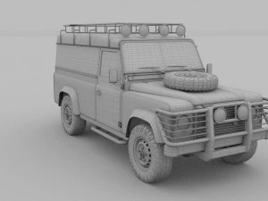 land rover defender 110 hard top 3D Model