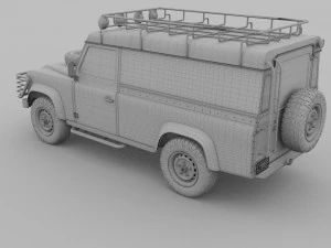 land rover defender 110 hard top 3D Model