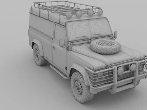 land rover defender 110 hard top 3D Model