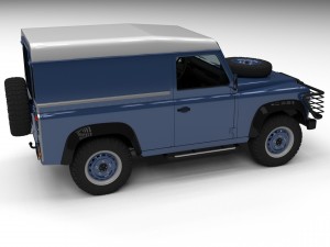 full land rover defender 90 hard top 3D मॉडल
