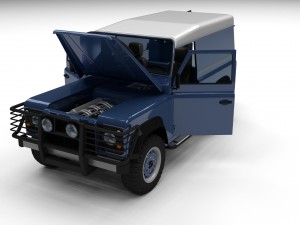 full land rover defender 90 hard top 3D मॉडल