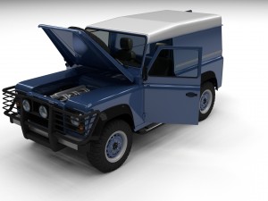 full land rover defender 90 hard top 3D मॉडल