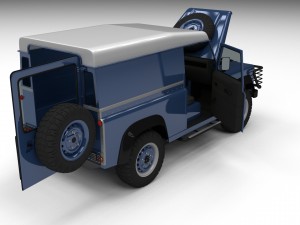 full land rover defender 90 hard top 3D मॉडल