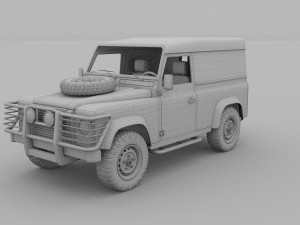 full land rover defender 90 hard top 3D मॉडल