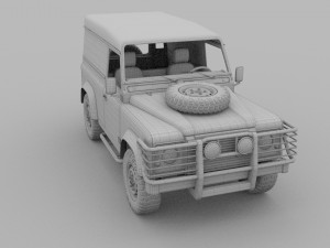 full land rover defender 90 hard top 3D मॉडल
