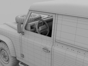 full land rover defender 90 hard top 3D मॉडल