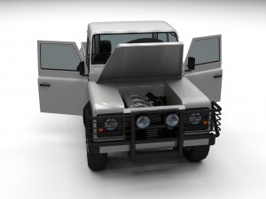 full land rover defender 90 pick up 3Dモデル