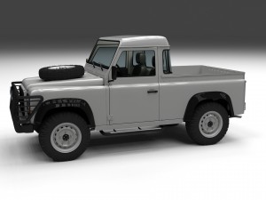 full land rover defender 90 pick up 3Dモデル