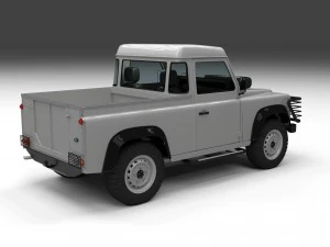 full land rover defender 90 pick up 3D Model