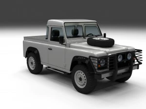 full land rover defender 90 pick up 3D Model