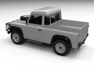 full land rover defender 90 pick up 3D Model