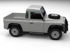 full land rover defender 90 pick up 3Dモデル