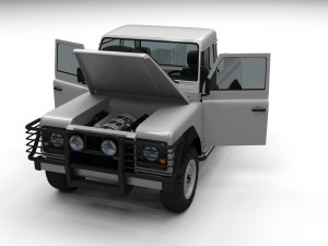 full land rover defender 90 pick up 3Dモデル