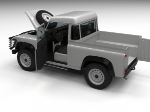 full land rover defender 90 pick up 3Dモデル