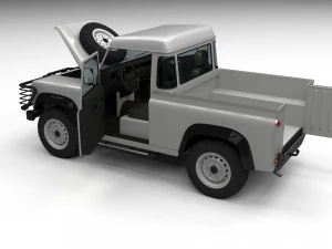 full land rover defender 90 pick up 3D Model