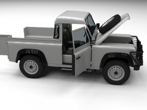 full land rover defender 90 pick up 3Dモデル