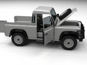 full land rover defender 90 pick up 3D Model