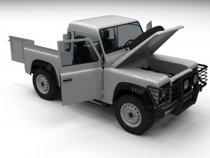 full land rover defender 90 pick up 3Dモデル