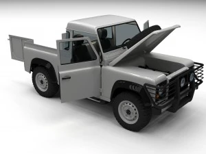 full land rover defender 90 pick up 3D Model