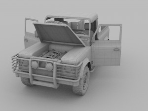 full land rover defender 90 pick up 3Dモデル
