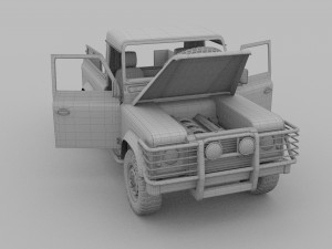 full land rover defender 90 pick up 3Dモデル