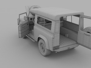 full land rover defender 90 station wagon 3D Модель