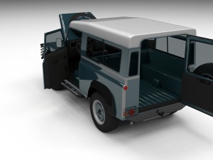 full land rover defender 90 station wagon 3D Модель