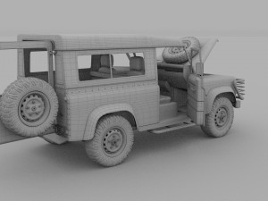 full land rover defender 90 station wagon 3D Модель