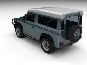 full land rover defender 90 station wagon 3D Модель