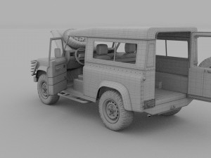 full land rover defender 90 station wagon 3D Модель