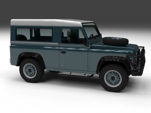 full land rover defender 90 station wagon 3D Модель